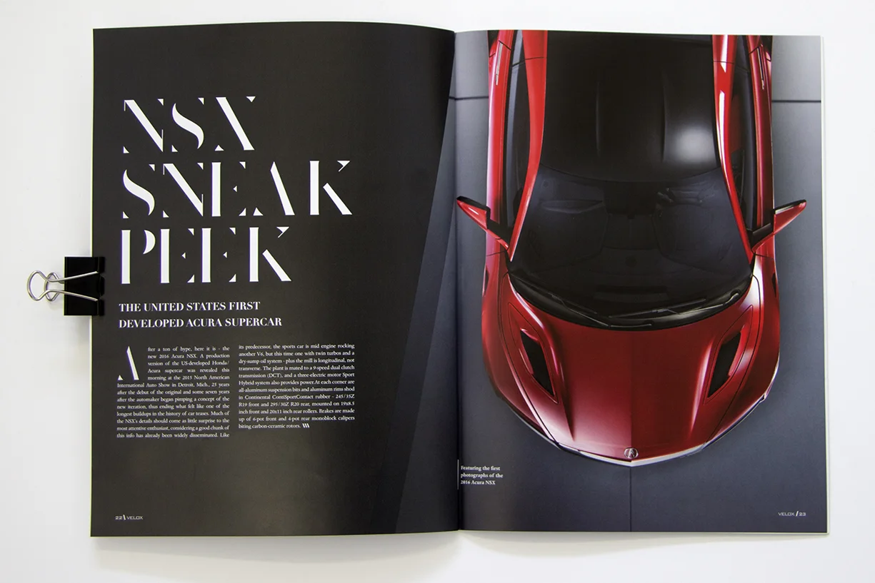 NSX editorial spread